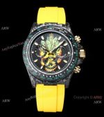 Swiss Replica Rolex Daytona TW 7750 Watch Carbon-Lime Motley Face